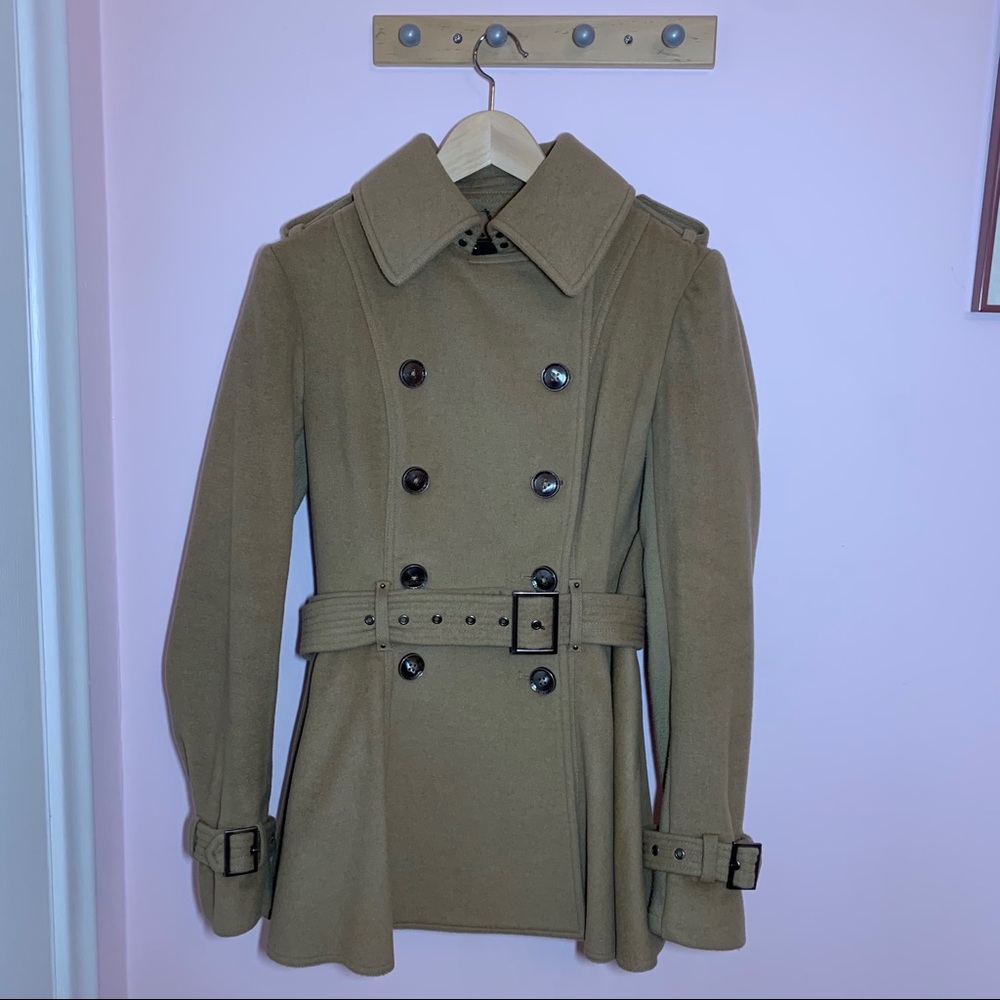 BCBG fit and flare camel pea coat - Picture 4 of 4